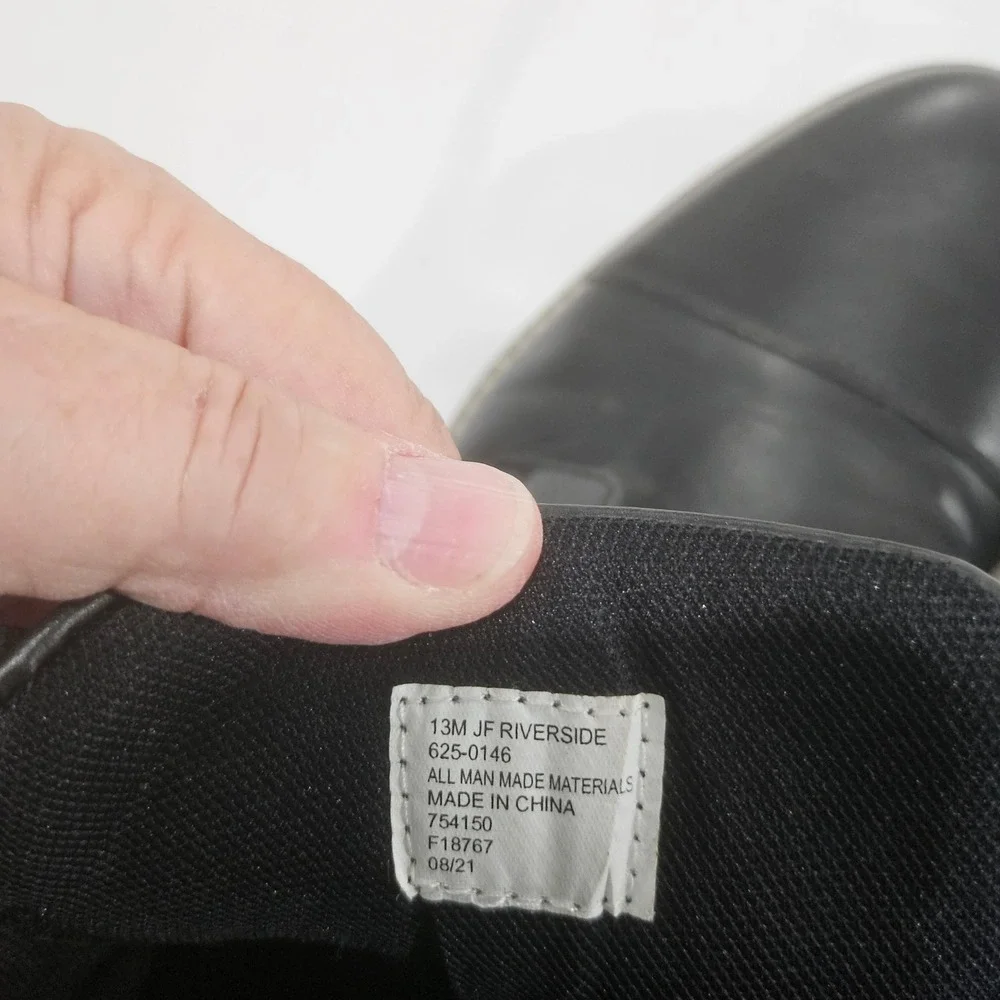 J. Ferrar Riverside Mens Black Cap Toe Combat Boots Buckle Detail Size 13M